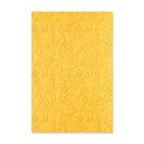 Sizzix by 3-D Textured Impressions Embossing Folder Celebrate von Kath Breen, 665402, Papier, multicolor, One Size von Sizzix