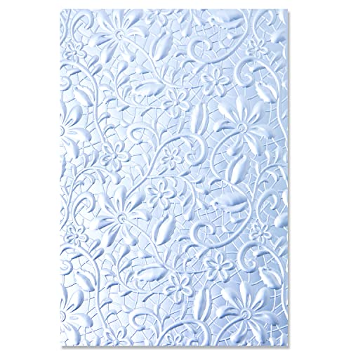 Sizzix 3-D Textured Impressions Embossing Folder Lacey von Kath Breen, 665324, Papier, multicolor, One Size von Sizzix