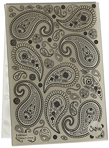 Sizzix 3-D Textured Impressions Prägeschablone Paisley von Georgie Evans, 664796, PP-Kunststoff, Mehrfarbig, Einheitsgröße von Sizzix