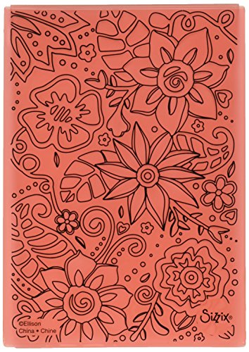 Sizzix Embossing Folder, Multi Color, One Size Prägeschablone 661948, Bohemian Botanicals, Mehrfarbig, Einheitsgröße, PP-Kunststoff von Sizzix