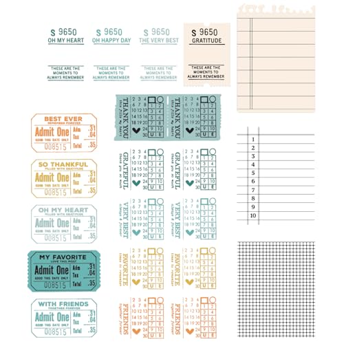 Sizzix 49 and Market Transparente Stempel mit Rahmen, A5, Schablone Forever Journal Essentials von Sizzix