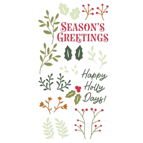 Sizzix Catherine Pooler Stempel-Set "Happy Holly Days" von Sizzix