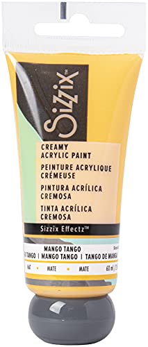 Sizzix Effectz Cremematte Acrylfarbe Mango Tango 60 ml von Sizzix