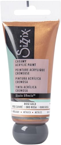 Sizzix Effectz Cremige Metallic-Acrylfarbe, Rotgold von Sizzix