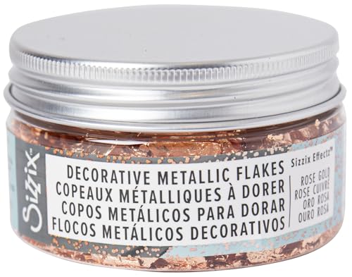 Sizzix Effectz Dekorative Metallic-Flocken, Roségold, 0,8 g von Sizzix