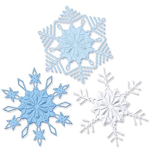 Sizzix Embossing Folder by Chapter Sizzx Switchlits Prägeschablone Winter Snowflakes von Kath Breen | 665968 | Kapitel 3 2022, Papier, Multicolour, One Size von Sizzix