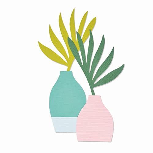 Sizzix Foliage by Chapter Bigz L Die Vase & Laub von Jennifer Ogborn | 665903 |Kapitel 2 2022, Papier Metall, multicolor, One Size von Sizzix