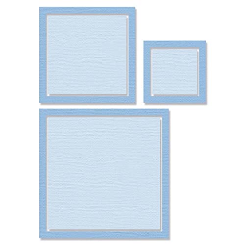 Sizzix Framelits Stanzschablonen-Set, 6 Stück, quadratische Rahmen, 665662, Multicolor von Sizzix