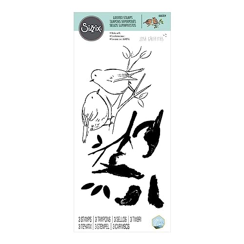 Sizzix Layered Clear Stamps By Josh Griffiths-Garden Birds von Sizzix