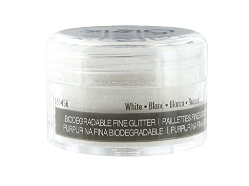 Sizzix Making Essential - Feiner biologisch abbaubarer Glitter, Weiß, 12 g, 665456 von Sizzix