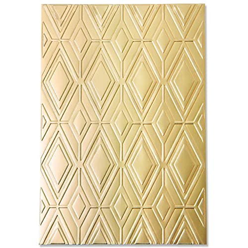 Sizzix Line Pattern by Multi-Level Textured Impressions Embossing Folder Rhombus Linienmuster von Olivia Rose, 665740, Papier, multicolor, One Size von Sizzix