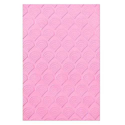 Sizzix Embossing Folder Fan Tiles by Chapter Multi-Level Textured Impressions Prägeordner-Fächerkacheln von Jennifer Ogborn | 665746 |Kapitel 2 2022, Papier, multicolor, One Size von Sizzix