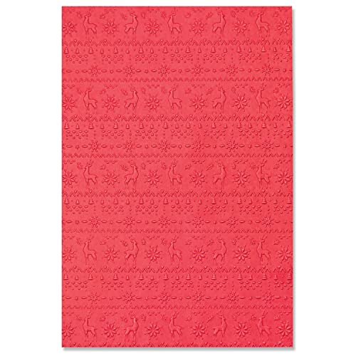 Sizzix Sizzx 3-D Textured Impressions Embossing Folder Winterpullover von Kath Breen | 665762 | Kapitel 3 2022, Kunststoff, Multicolour, One Size von Sizzix