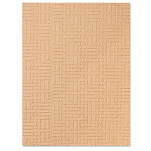 Sizzix Sizzx 3-D Textured Impressions Prägeschablone gewebtes Leder von Eileen Hull | 665916 | Kapitel 3 2022, Papier, Multicolour, One Size von Sizzix