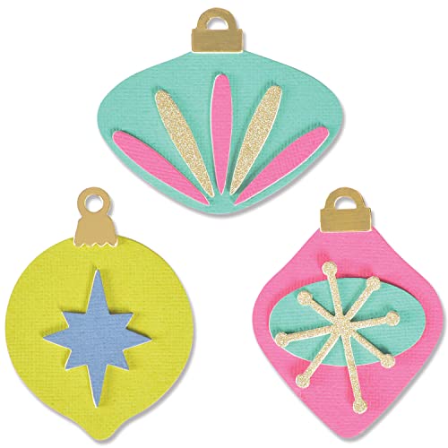 Sizzix Quirky Baubles by Chapter Sizzx Bigz L Stanzschablone skurrile Weihnachtskugeln von Jennifer Ogborn | 665964 | Kapitel 3 2022, Papier Metall, Multicolour, One Size von Sizzix