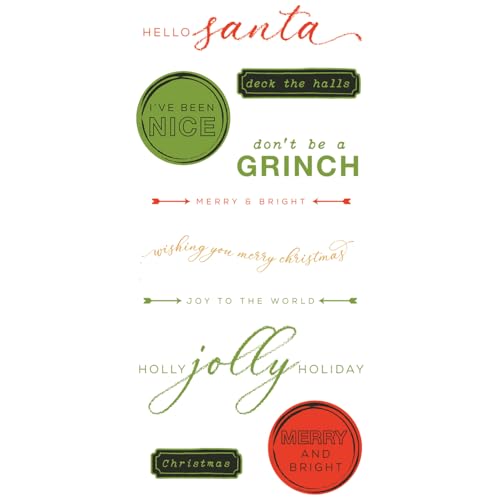 Sizzix Transparente Stempel mit Framelits Stanzschablone Jolly Sentiments von 49 and Market von Sizzix