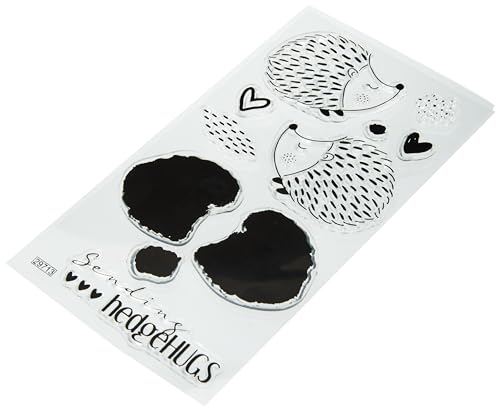 Sizzix mehrlagiges, durchsichtiges Stempelset, 10 Stück, von Lisa Jones | 665830 | Kapitel 4 2022 Stamps, Hedgehugs, One Size von Sizzix