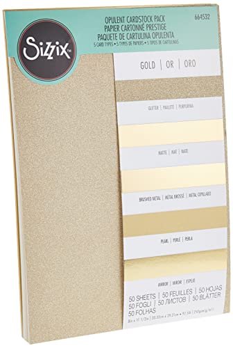 Sizzix Surfacez Opulent Cardstock A4 Gold 50 Blatt von Sizzix