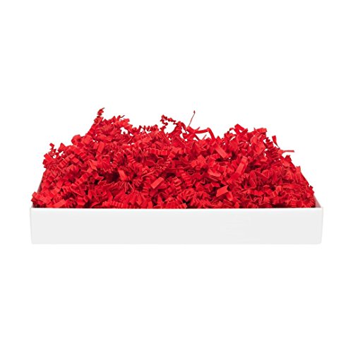 SizzlePak 029, Feuerrot, rotes Füllmaterial und Polsterpapier zum Füllen, Polstern, Ausstopfen, Dekorieren von Geschenk-Verpackungen, Deko - 1 kg von SizzlePak