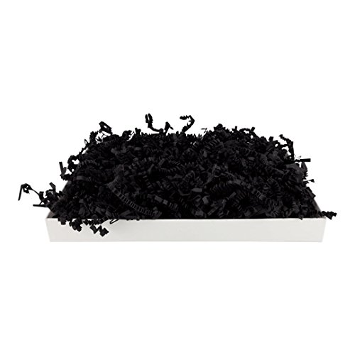 SizzlePak 401, BLACK, Schwarzes Füllmaterial und Polsterpapier zum Füllen, Polstern, Ausstopfen, Dekorieren von Geschenk-Verpackungen, Deko - 1 kg von SizzlePak