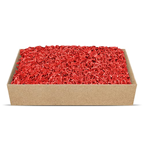 SizzlePak Geschenkfüllmaterial Umweltfreundliches Geschenkverpackungsmaterial viele Farben 125g-1kg (Bright Red, 500g) von SizzlePak