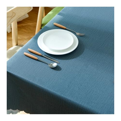 Abwaschbare Tischdecke Cyan, PVC Tablecloth Volltonfarben Abwaschbare Tischdecke Quadrat 140x140CM von Skcess