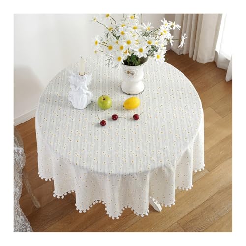 Abwaschbare Tischdecke Gelb, Baumwolle Tischtuch Blume Abwaschbare Tischdecke Quadrat 90x90CM für Wohnzimmer, Esszimmer, Balkon, Garten von Skcess