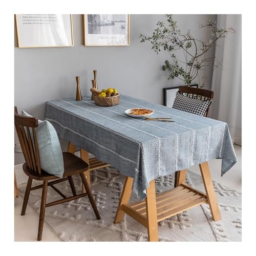 Abwaschbare Tischdecke Grau, Polyester Abwaschbare Tischdecke Volltonfarbe Tischdecke Rechteck 135X260CM von Skcess