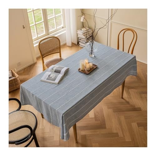 Abwaschbare Tischdecke Grau, Polyester Tischdecke Volltonfarbe Tischtuch Rechteck 135X300CM für Wohnzimmer, Esszimmer, Balkon, Garten von Skcess