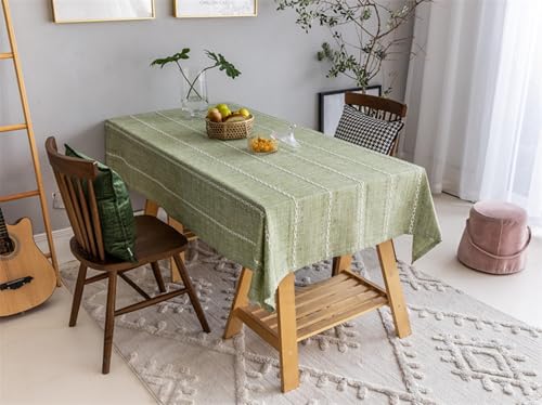 Abwaschbare Tischdecke Grün, Polyester Tischdecke Outdoor Volltonfarbe Tablecloth Rechteck 135X260CM von Skcess