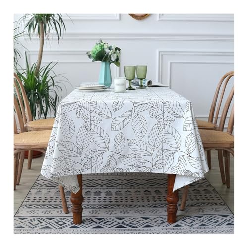 Abwaschbare Tischdecke Weiß, Polyester Tischdecke Outdoor Volltonfarben Tablecloth Quadrat 90x90CM von Skcess