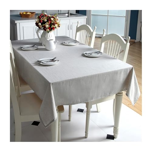 Skcess Tablecloth Beige, Baumwolle Tischtuch Einfache Einfarbigkeit Tischtuch Quadrat 90x90CM für Wohnzimmer, Esszimmer, Balkon, Garten von Skcess