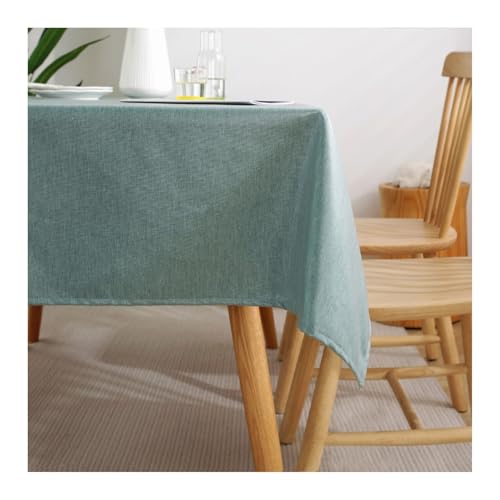 Tablecloth 120x120CM, Polyester Abwaschbare Tischdecke Einfarbig Grau Grün Tischtuch Quadrat für Wohnzimmer, Esszimmer, Balkon, Garten von Skcess