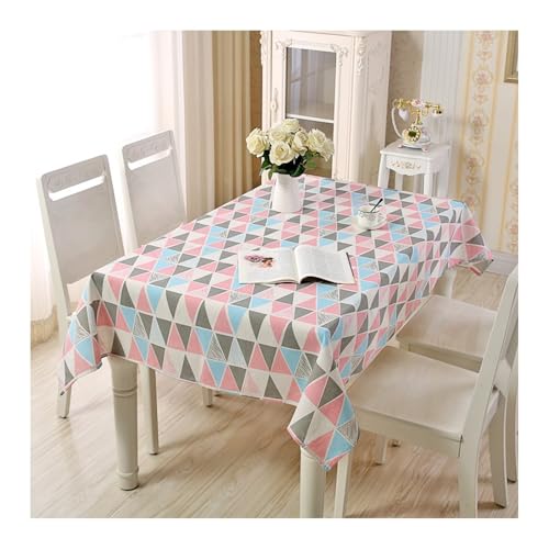 Tablecloth 70x70CM, Baumwolle Tischdecke Dreieck Mehrfarbig Abwaschbare Tischdecke Quadrat von Skcess