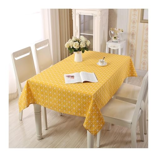 Tablecloth Gelb, Baumwolle Abwaschbare Tischdecke Geometrisch Tischdecke Quadrat 70x70CM von Skcess