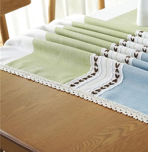 Tischdecke Abwaschbar Hellgrün, Polyester Tablecloth Streifen Tischdecke Quadrat 90x90CM für Wohnzimmer, Esszimmer, Balkon, Garten von Skcess