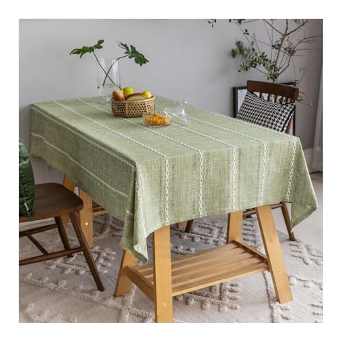 Tischtuch Grün, Polyester Tischdecke Abwaschbar Volltonfarbe Tischdecke Outdoor Quadrat 90x90CM für Wohnzimmer, Esszimmer, Balkon, Garten von Skcess