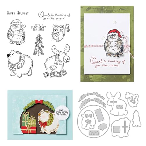 2024 Neue Metall Stanzschablonen Weihnachten,Krippen Stempel und Stanzen Set Stanzer Weihnachten,Stampin Up Weihnachten 2024 Stanzschablone Stanzformen für Weihnachtsdeko Scrapbooking Papier (E) von Skeadex