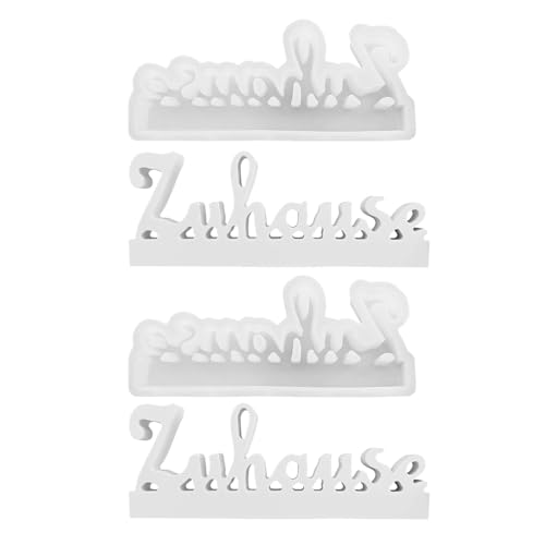 Silikonformen Gießformen, DIY Silikon Gießform, Epoxidharz Formen, Buchstaben Gips zum Gießen Zu Hause, 3D Giessform für Deko (2PCS) von Skeadex