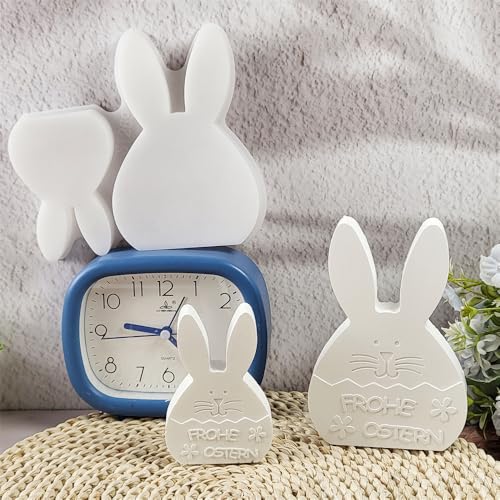 Silikonformen Gießformen Ostern, 3 Stück Silikonform Ostern Silikonform Osterhase Gips Zum Gießen Ostern Silikonformen Hase Gießform Ostern Hase Giessformen Silikon Ostern Giessform Ostern für DIY (F) von Skeadex