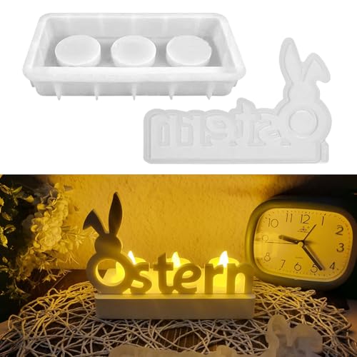 Silikonformen Gießformen Ostern, Silikonform Ostern Kerzenhalter Gießform Ostern Hase Gips Zum Gießen Ostern Gießform Osterhase Gießformen Silikon Ostern Gießform Kerzenhalter Silikonform Frühling DIY von Skeadex