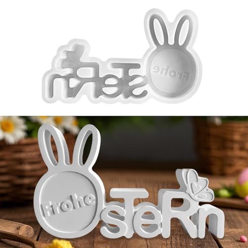 Silikonformen Gießformen Ostern, Silikonform Ostern Hase Gießform Hase Gips Zum Gießen Ostern Silikonformen Ostern Gipsform Hase Giessform Silikon Osterhasen Silikonform für DIY Handwerk (E) von Skeadex