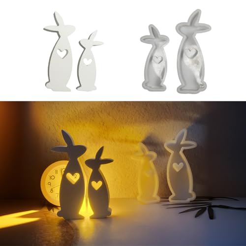 Silikonformen Gießformen Ostern,2 Stück Silikonform Ostern Silikonform Osterhase Gips Zum Gießen Ostern Silikonformen Hase Gießform Ostern Giessformen Silikon Ostern Giessform Ostern für DIY von Skeadex