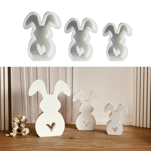 Silikonformen Gießformen Ostern,3 Stück Osterhase Silikonform Ostern Silikonform Hase Gießform Ostern Kaninchen Silikonform Frühling Giessformen Silikon Ostern Hase Gießformen Silikon frühling (01) von Skeadex