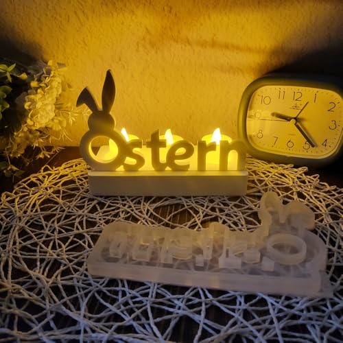 Silikonformen Gießformen Ostern,Silikonform Osterhase Silikonform Ostern Kerzenhalter Gips Zum Gießen Ostern Gießform Osterhase Gießformen Silikon Ostern Gießform Kerzenhalter Silikonform Frühling DIY von Skeadex