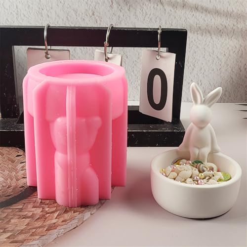 Silikonformen Gießformen Ostern Hase, 3D Osterhase Silikonform Ostern Gießform Ostern Hase Silikonform Frühling Gips Zum Gießen Ostern Giessformen Silikon Ostern Silikon Gießform Frühling für DIY (C) von Skeadex