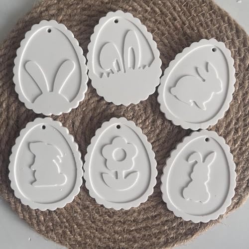 Skeadex Silikonformen Gießformen Hase,6 Stück Silikonform Hase Anhänger Ostern Hase Gießform Osterhase Beton Zum Gießen Anhänger Gießformen Ostern Giessform Silikon Ostern Hase Gießformen Silikon (E) von Skeadex