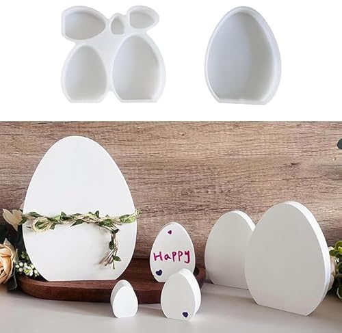 Skeadex Silikonformen Gießformen Ostern,6 Stück Silikonform Ostern Hase Silikon Gießform Ostern Silikonform Kerzenhalter Ostern Hase Gipsformen zum Gießen für DIY Ostern Handwork (6pcs*04) von Skeadex