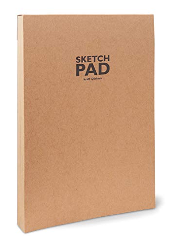 Honsell 34505 - Sketchpad Kraft Skizzenblock kopfgeleimt, DIN A5, 120 Blatt, 100 g/m², robustes, recyclingfähiges Kraftpapier aus ungebleichten Naturfasern, Natur von Homry