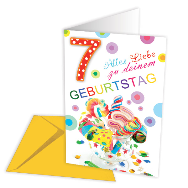 Geburtstagskarte zum 7. Geburtstag von Skorpion GmbH